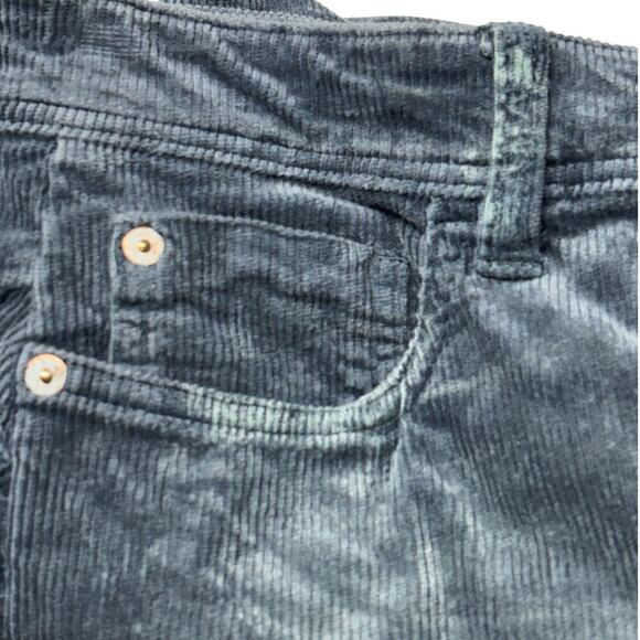 Anthropologie Pilcro Slim Boyfriend Crop Corduroy Pants Blue Size 26 Petite - Picture 5 of 9